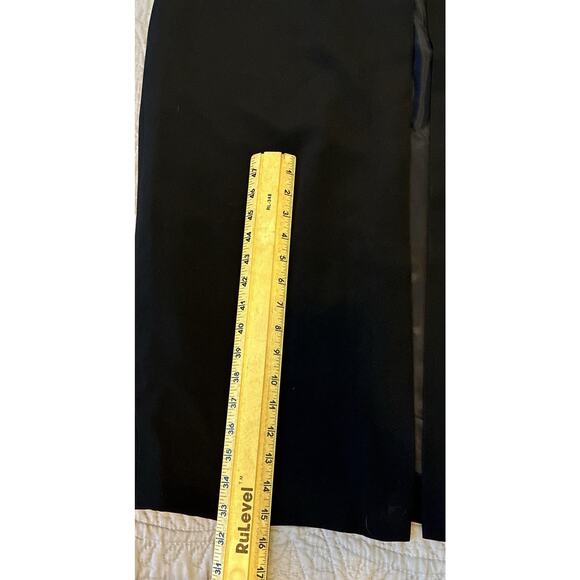 Vintage Cache Sz 4 Black Halter Straps Silky Trim Front Slit Lined Bandage Maxi - Picture 10 of 16